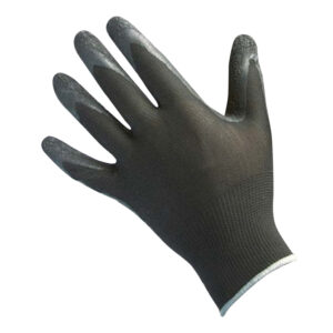 Guantes Caparazón Negro de Poliester con Revestimiento Negro de Latex