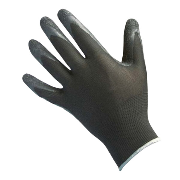 Guantes Caparazón Negro de Poliester con Revestimiento Negro de Latex